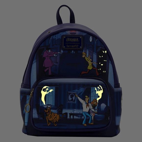 Loungefly Scooby Doo Glow in the Dark Monster Chase Mini Backpack - Picture 4 of 5